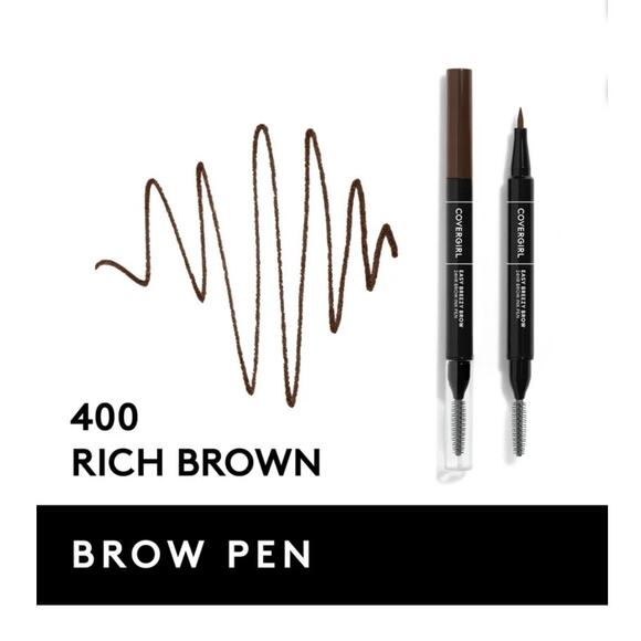NEW Covergirl Easy Breezy Brow INK PEN Rich Brown Eyebrow Pencil Smudge Proof - Picture 2 of 14